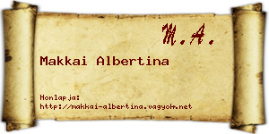Makkai Albertina névjegykártya